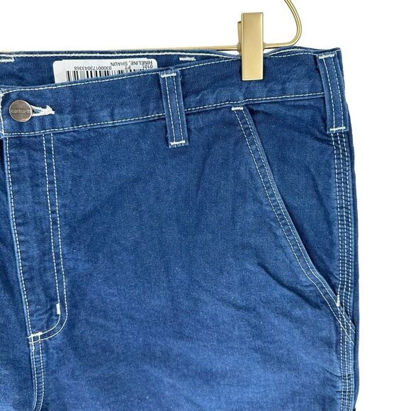 Carhartt Jeans Mens 42 x 32 Blue Flame Resistant Straight Work Utility Denim - Picture 6 of 16